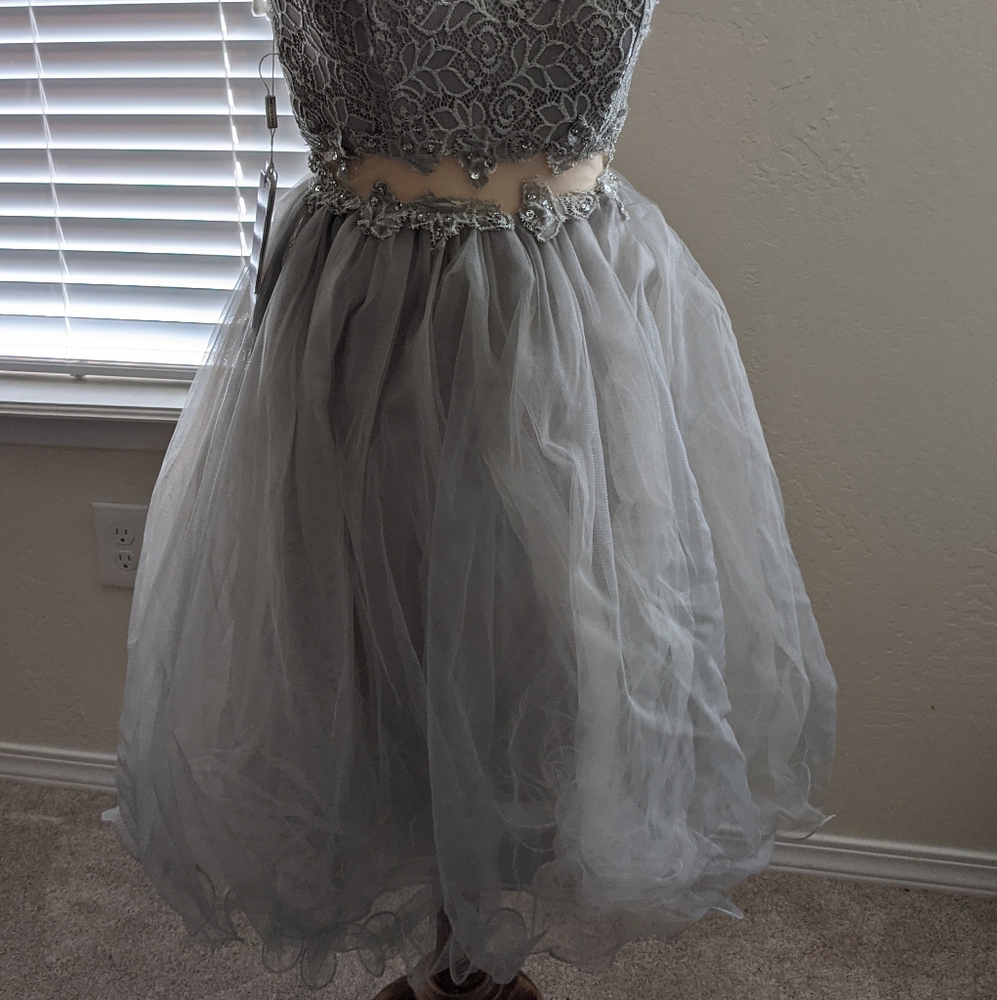NWT JJ's House Beautiful Gray Dress - Picture 9 of 13